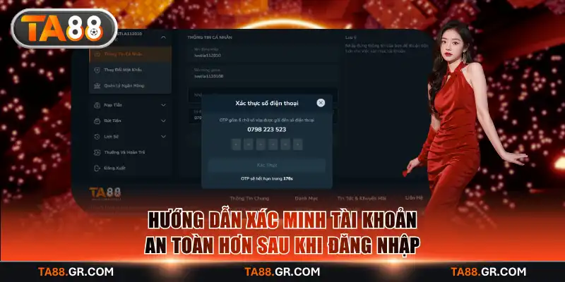 Hướng dẫn xác minh tài khoản an toàn hơn sau khi đăng nhập